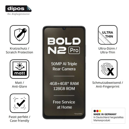 4x Schutzfolie matt für Lava Bold N2 Pro Display-S (7)