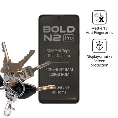 Blickschutzfolie für Lava Bold N2 Pro matt Schutzf (3)