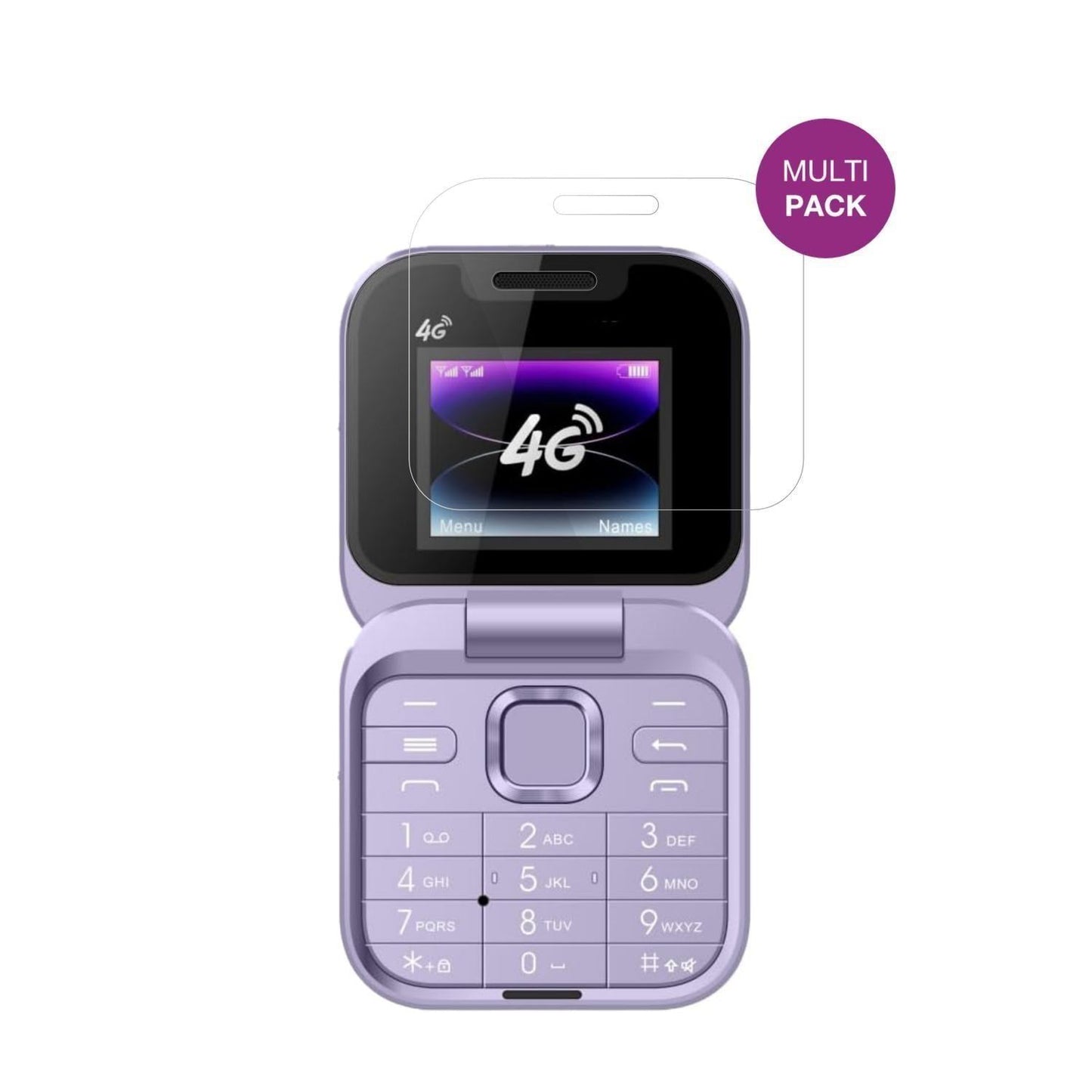 4x Schutzfolie klar für Tosuny 4G Klapptelefon Dis (1)