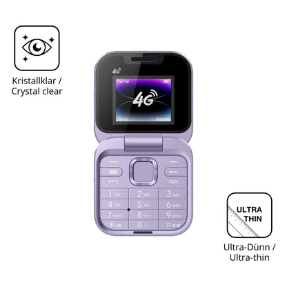 4x Schutzfolie klar für Tosuny 4G Klapptelefon Dis (5)