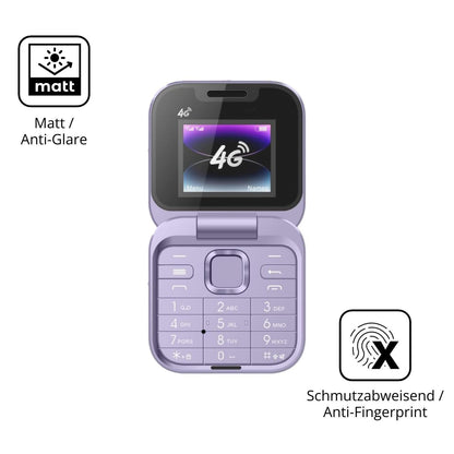 4x Schutzfolie matt für Tosuny 4G Klapptelefon Dis (5)