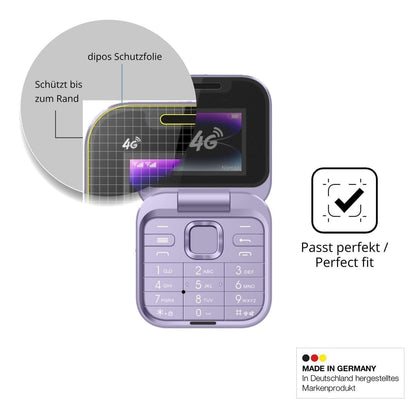 Blickschutzfolie für Tosuny 4G Klapptelefon matt S (4)