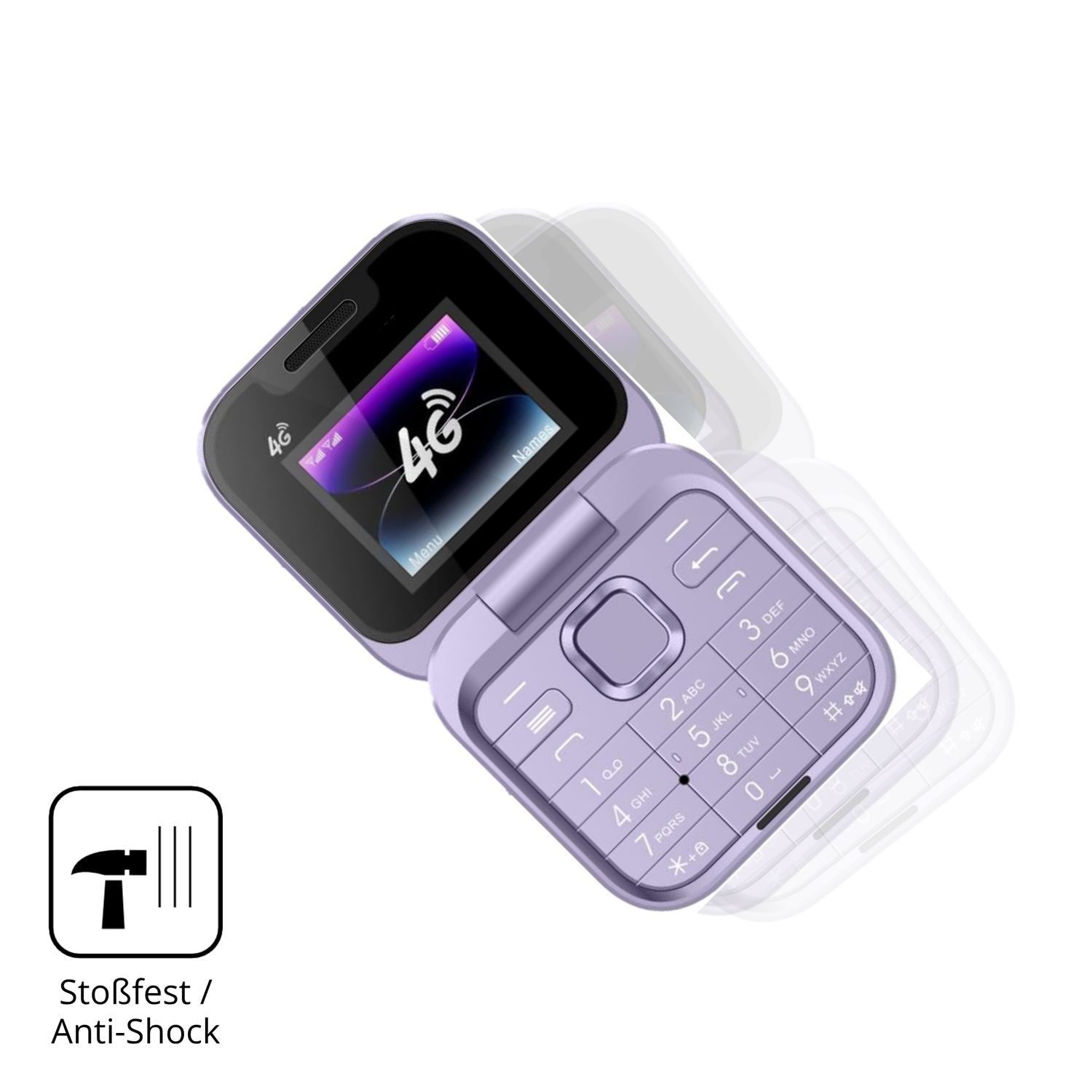 2x 9H Schutzfolie für Tosuny 4G Klapptelefon Panze (4)