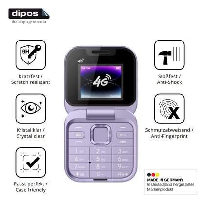 2x 9H Schutzfolie für Tosuny 4G Klapptelefon Panze (7)