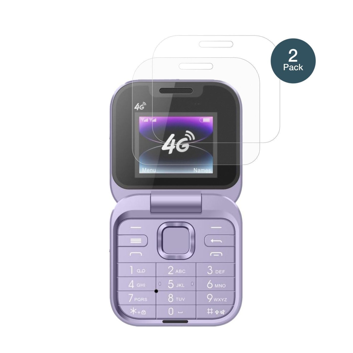 2x 9H Schutzfolie matt für Tosuny 4G Klapptelefon  (2)