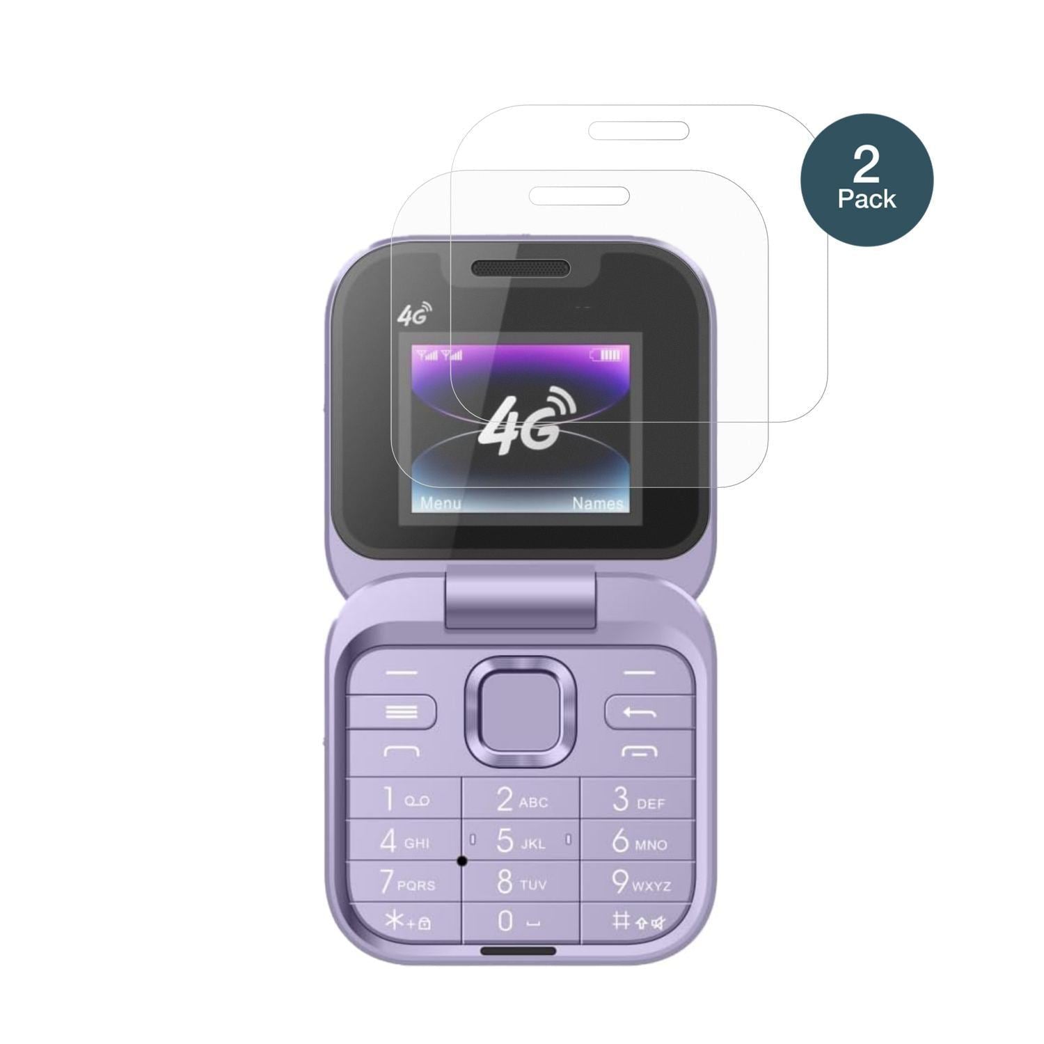 2x 9H Schutzfolie matt für Tosuny 4G Klapptelefon  (2)