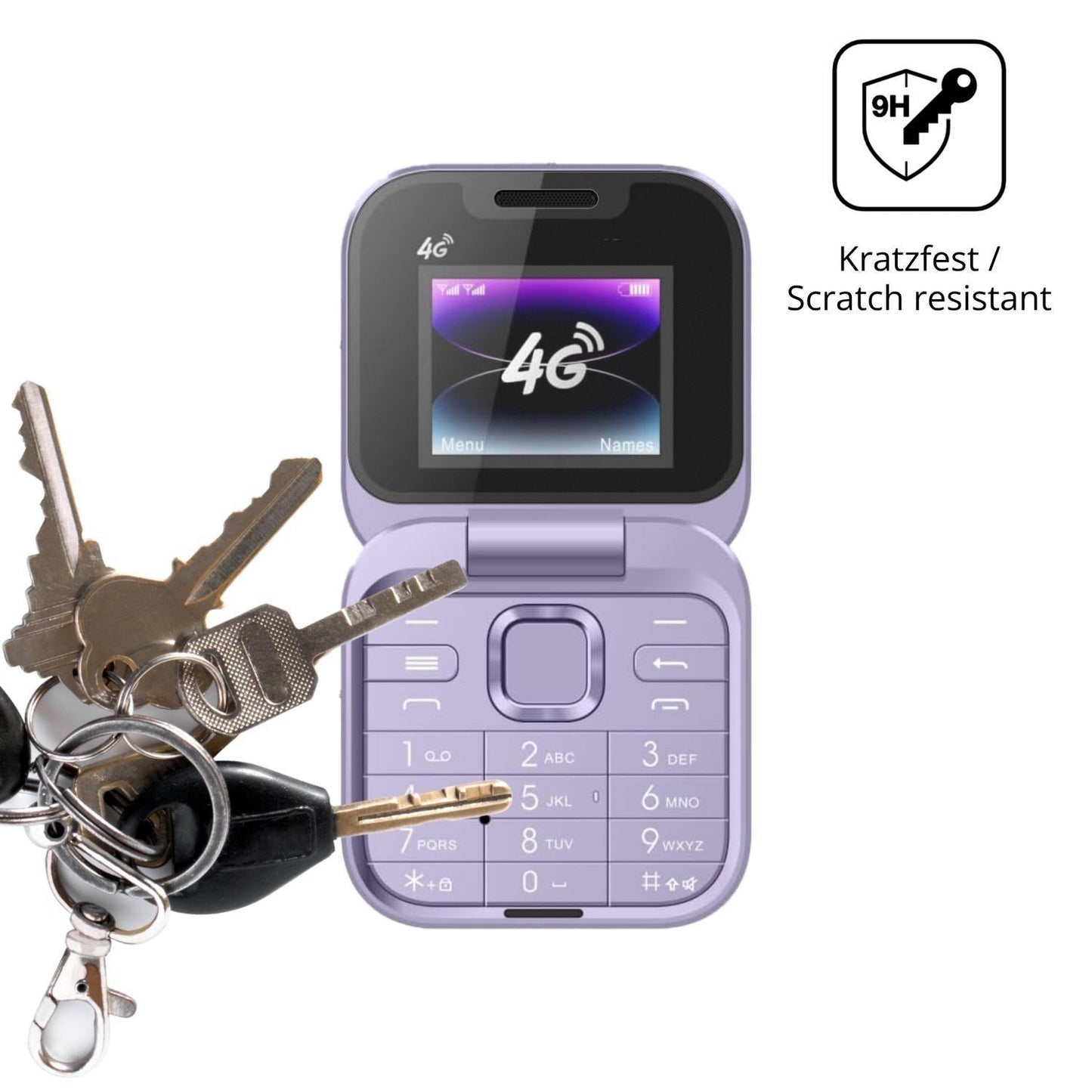 2x 9H Schutzfolie matt für Tosuny 4G Klapptelefon  (3)