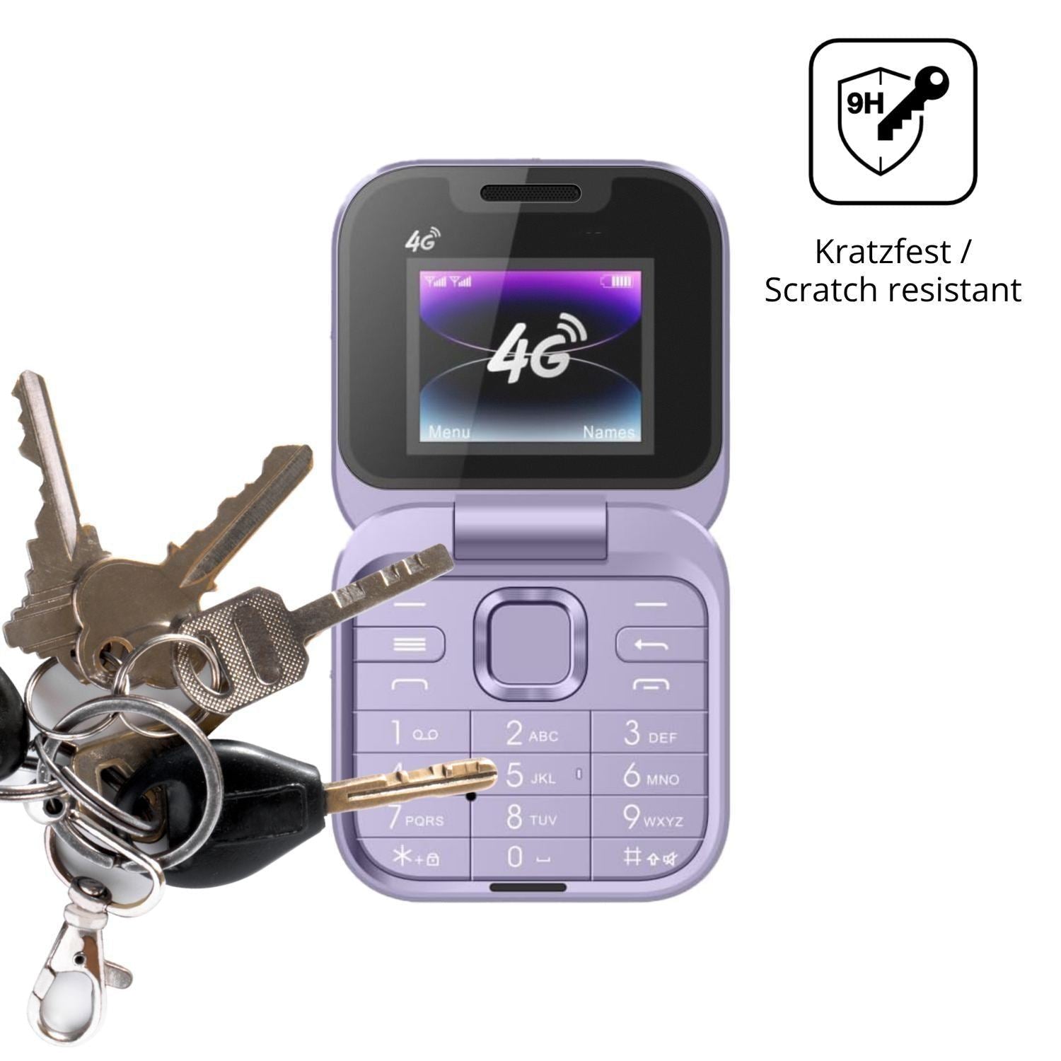 2x 9H Schutzfolie matt für Tosuny 4G Klapptelefon  (3)
