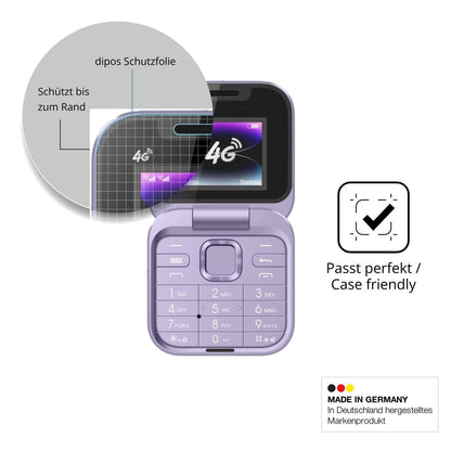 2x 9H Schutzfolie matt für Tosuny 4G Klapptelefon  (6)