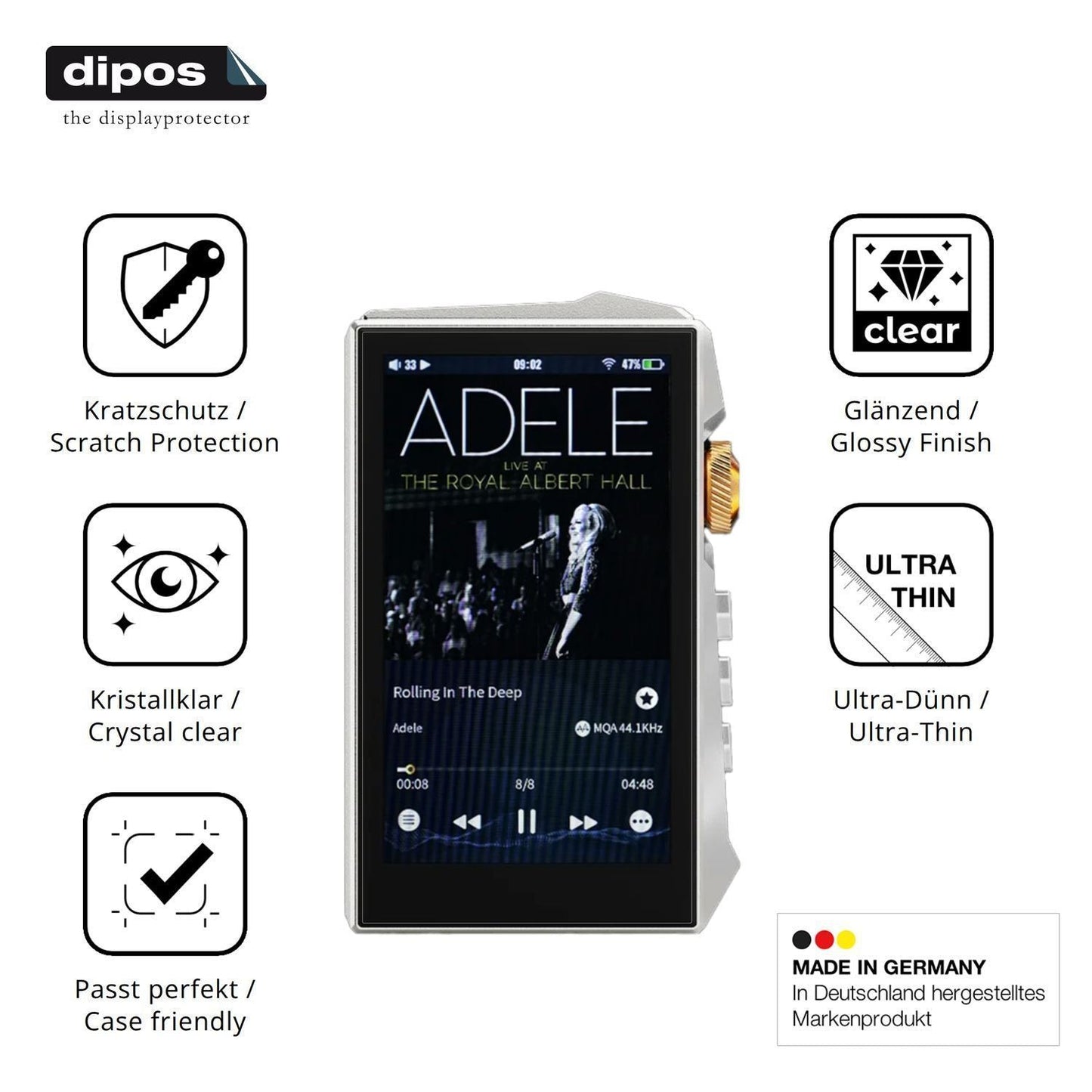4x Schutzfolie klar für Hidizs AP80 Pro Max Displa (7)
