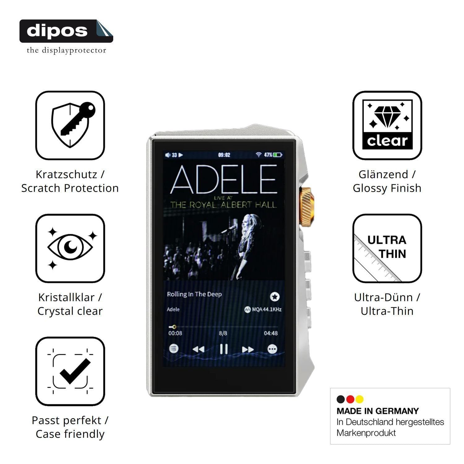 4x Schutzfolie klar für Hidizs AP80 Pro Max Displa (7)