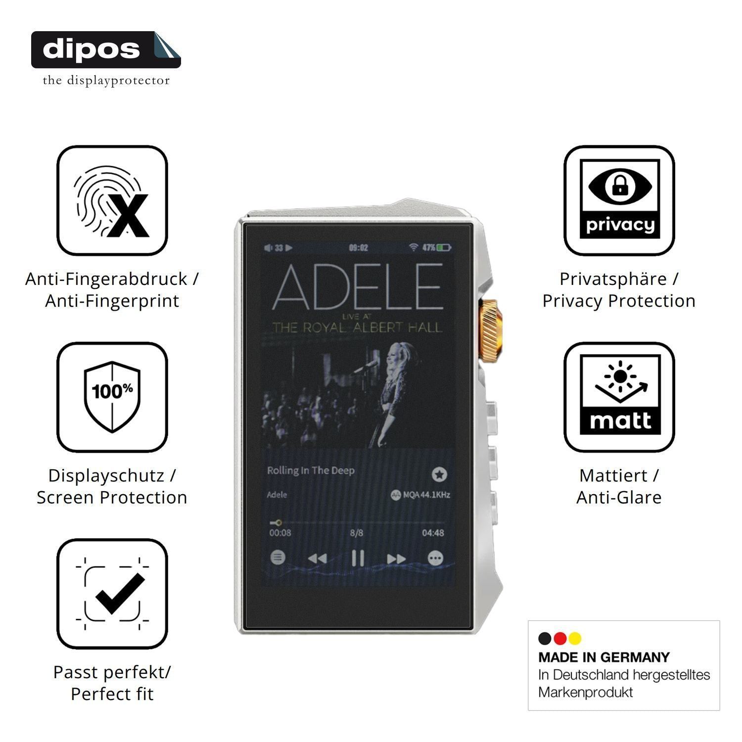 Blickschutzfolie für Hidizs AP80 Pro Max matt Schu (5)