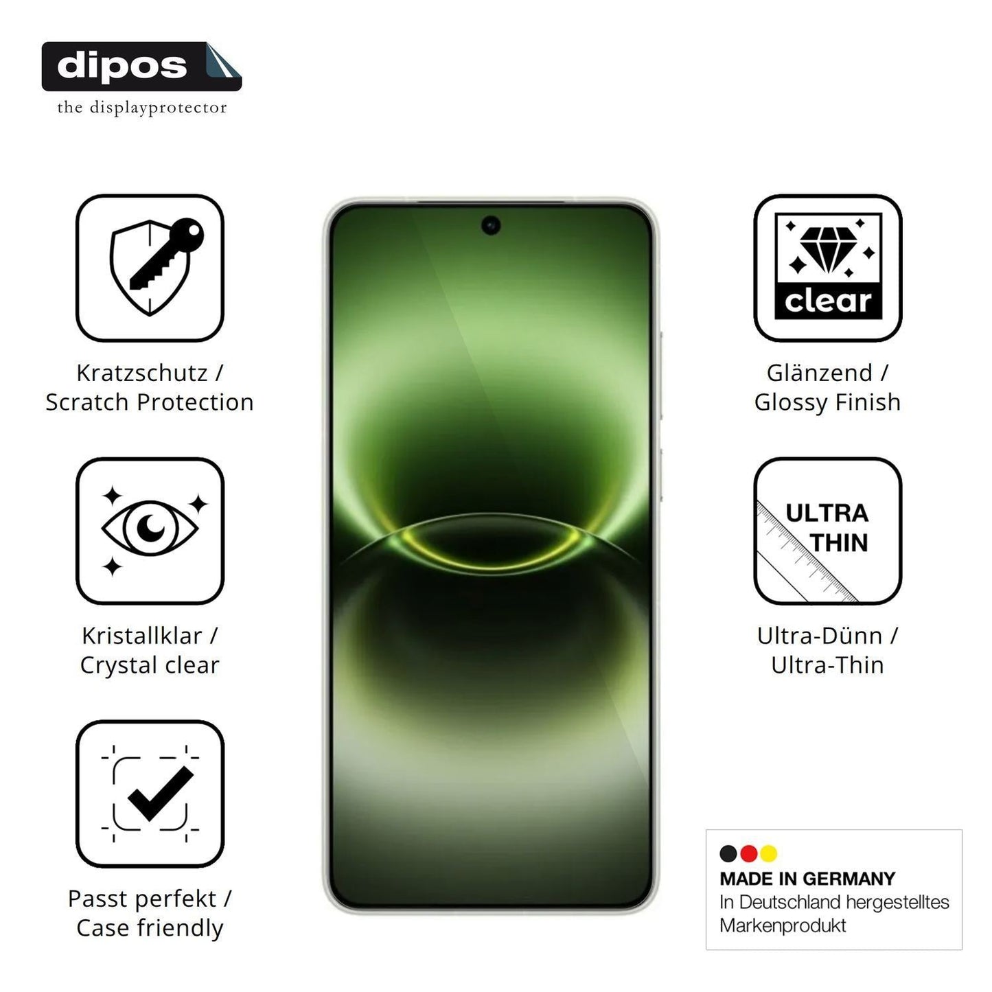 4x Schutzfolie klar für Vivo X300 Ultra Display-Sc (7)