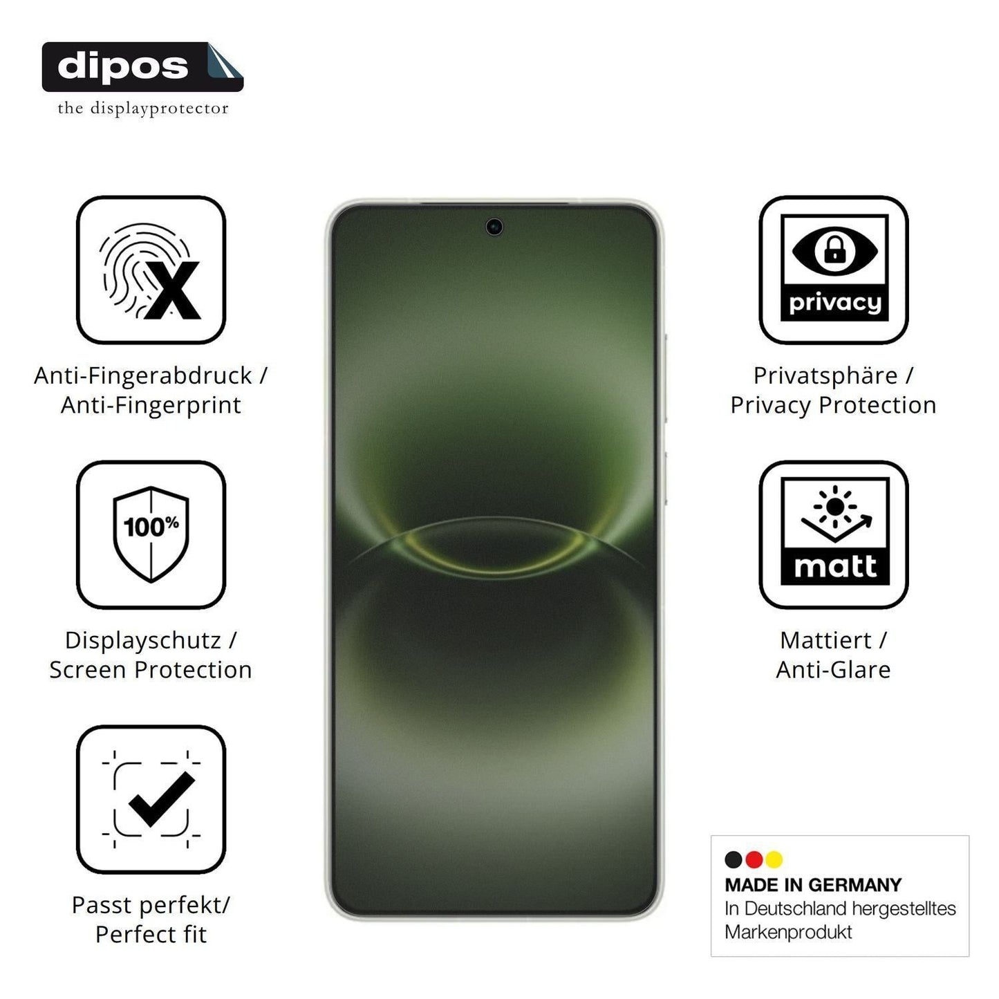 Blickschutzfolie für Vivo X300 Ultra matt Schutzfo (5)