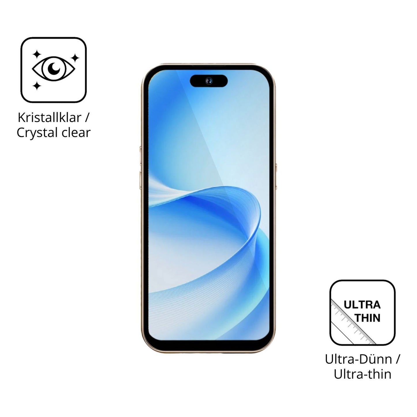 4x Schutzfolie klar für MTGud 16 Pro Display-Schut (5)