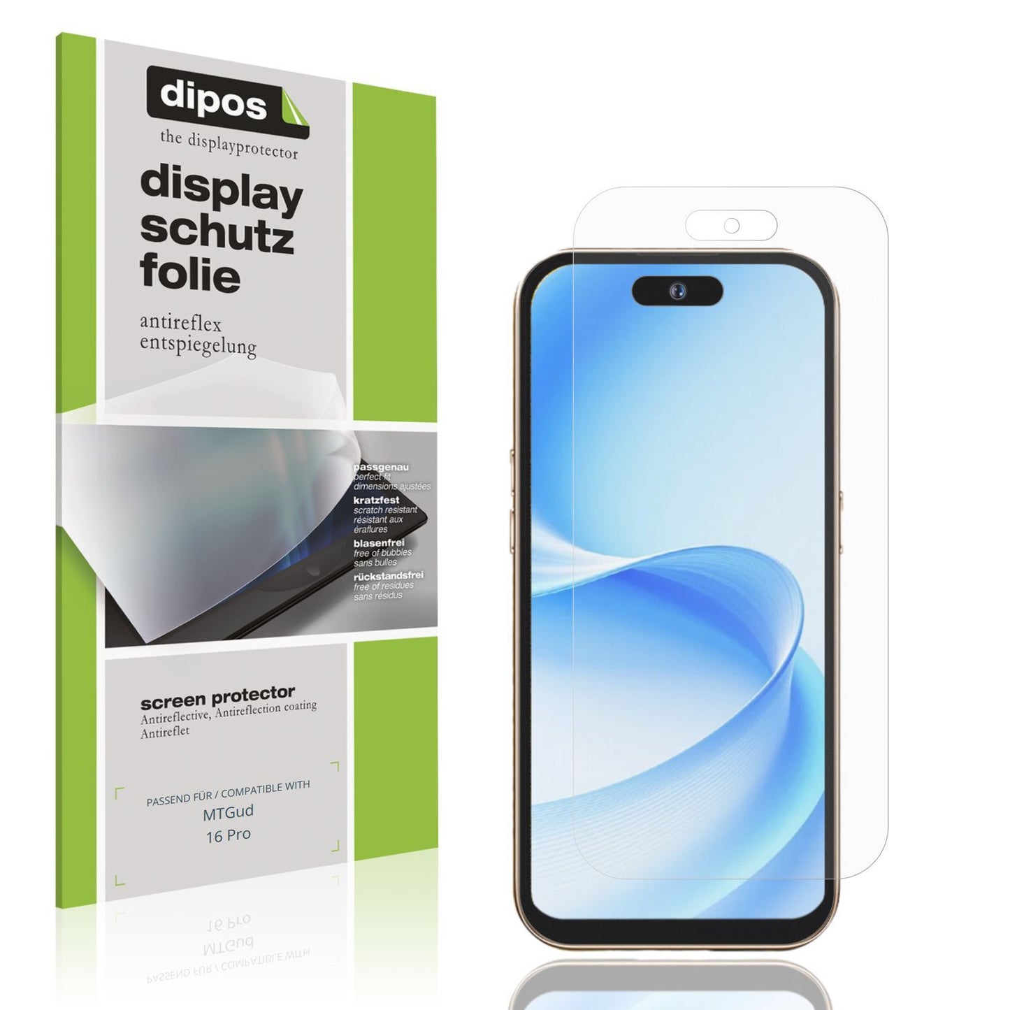 4x Schutzfolie matt für MTGud 16 Pro Display-Schut (1)