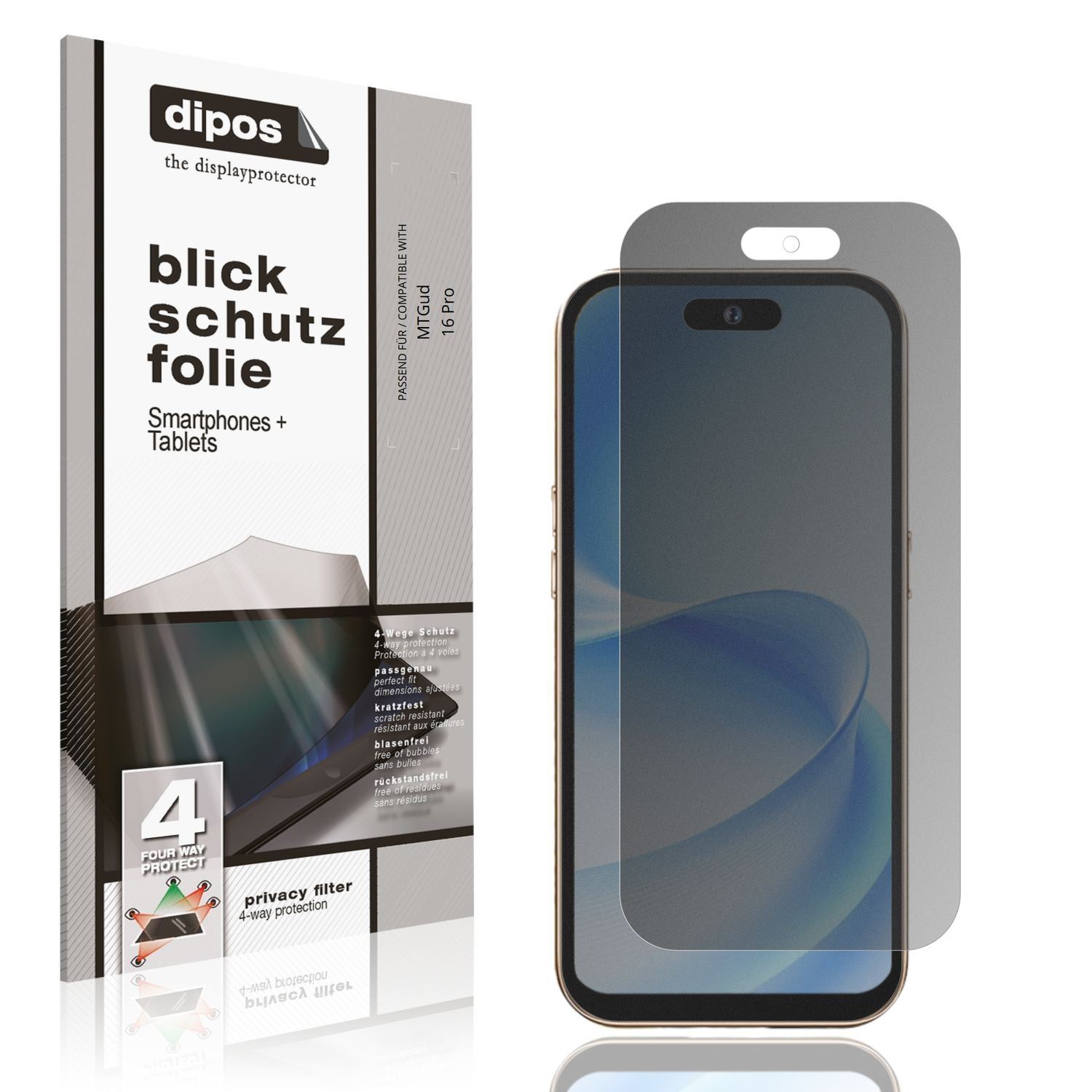 Blickschutzfolie für MTGud 16 Pro matt Schutzfolie (1)