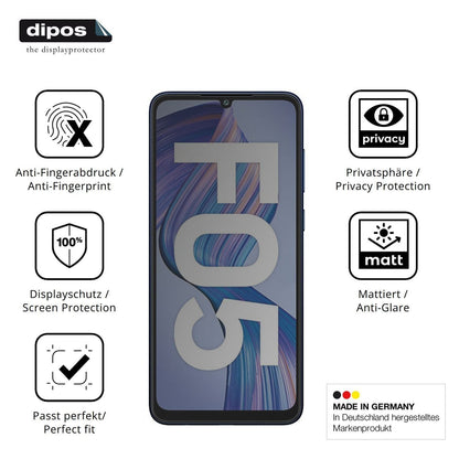 Blickschutzfolie für Samsung Galaxy F05 matt Schut (5)