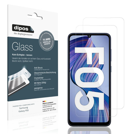 2x 9H Schutzfolie für Samsung Galaxy F05 Panzerfol (1)