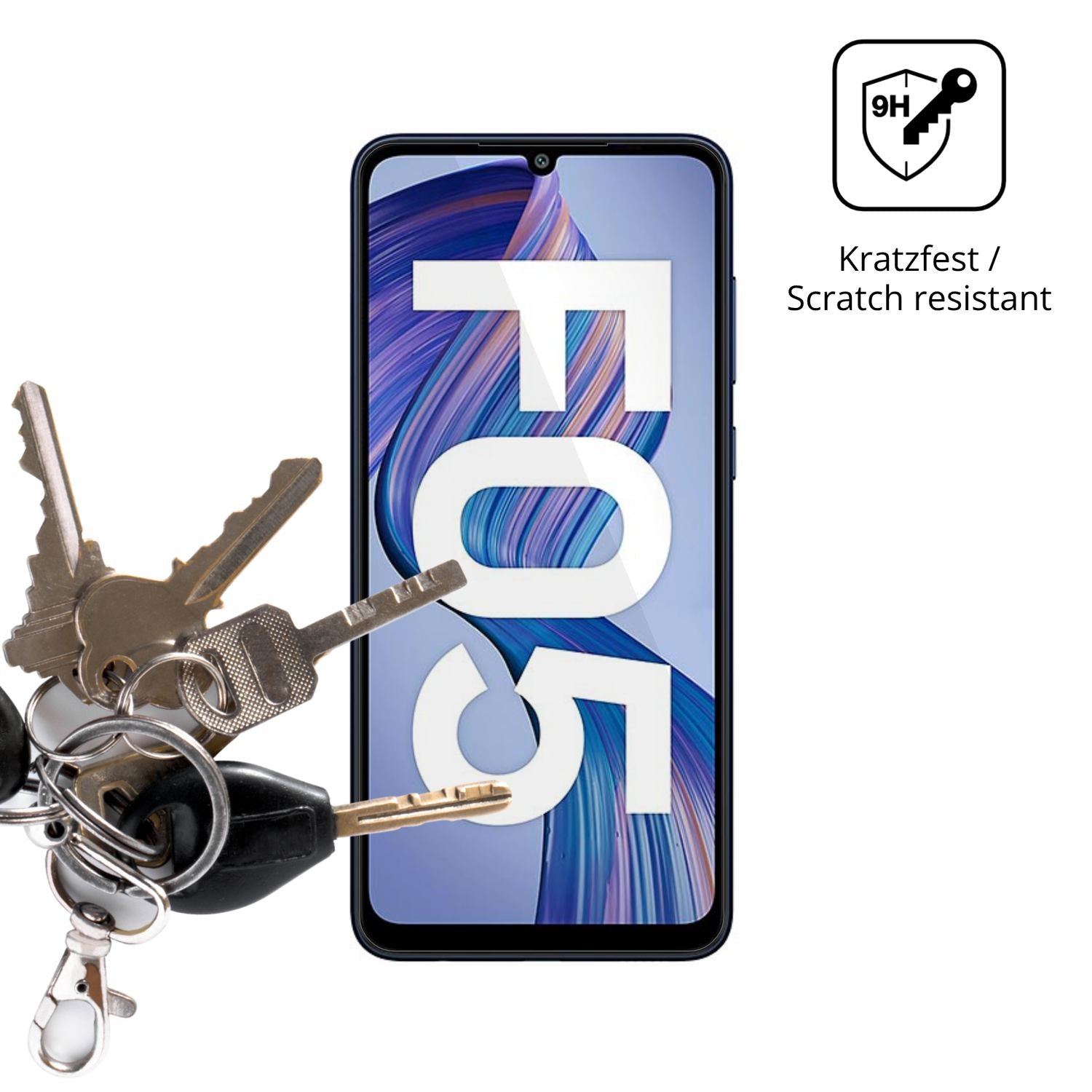 2x 9H Schutzfolie für Samsung Galaxy F05 Panzerfol (3)