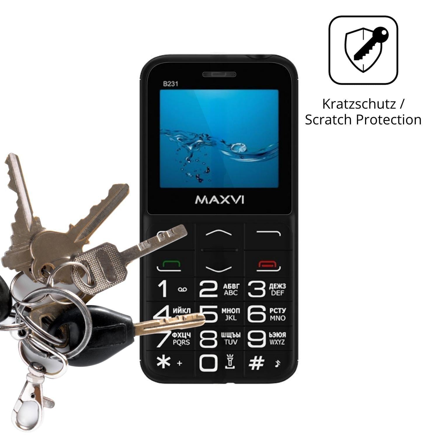 4x Schutzfolie klar für Maxvi B231 Display-Schutzf (4)