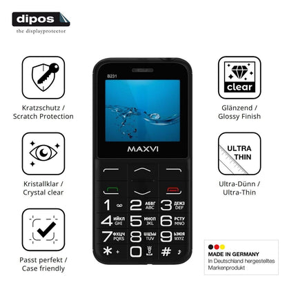 4x Schutzfolie klar für Maxvi B231 Display-Schutzf (7)