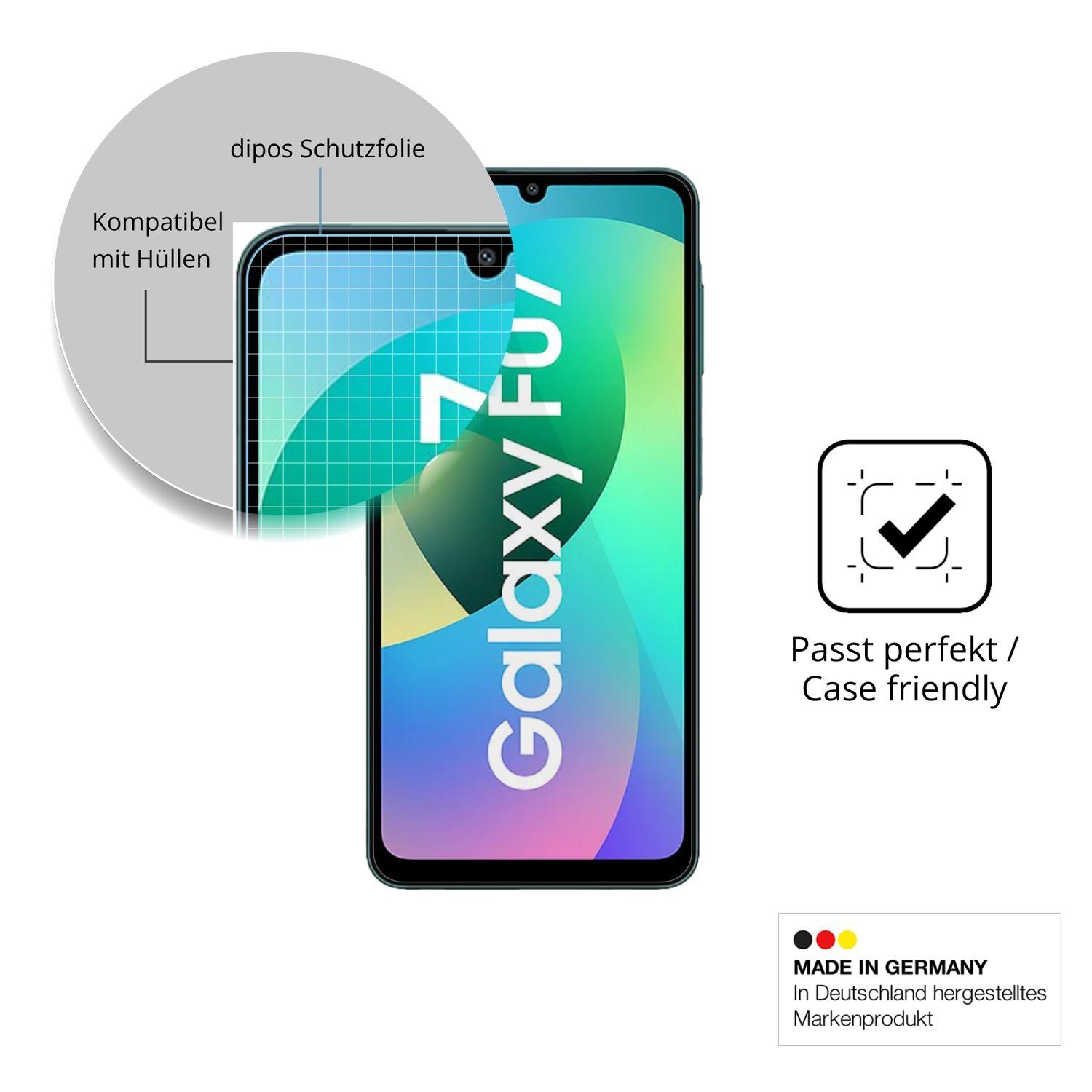 4x Schutzfolie klar für Samsung Galaxy F07 Display (6)