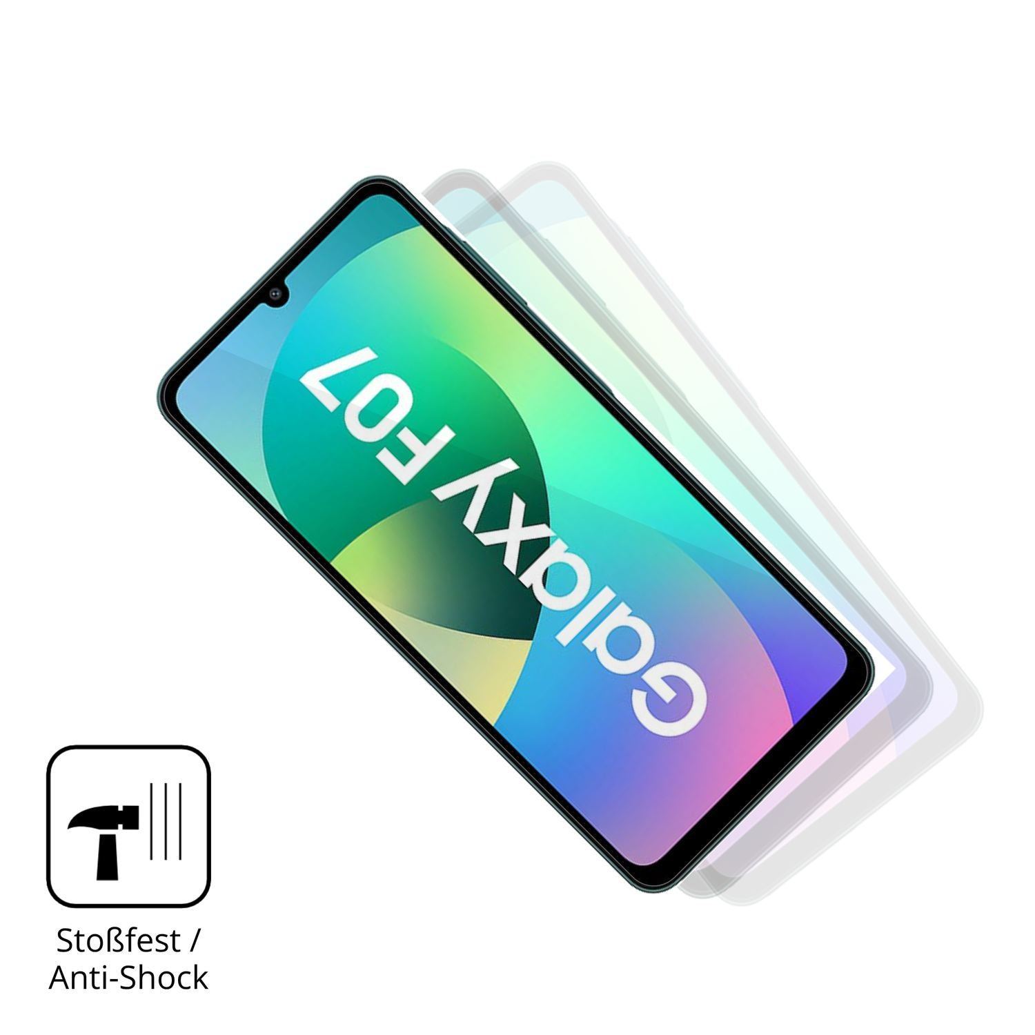 2x 9H Schutzfolie für Samsung Galaxy F07 Panzerfol (4)