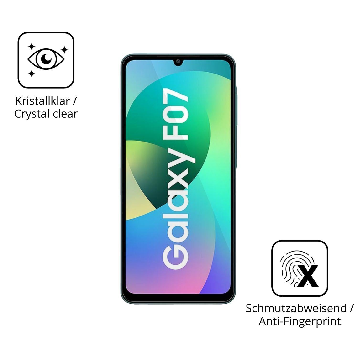 2x 9H Schutzfolie für Samsung Galaxy F07 Panzerfol (5)