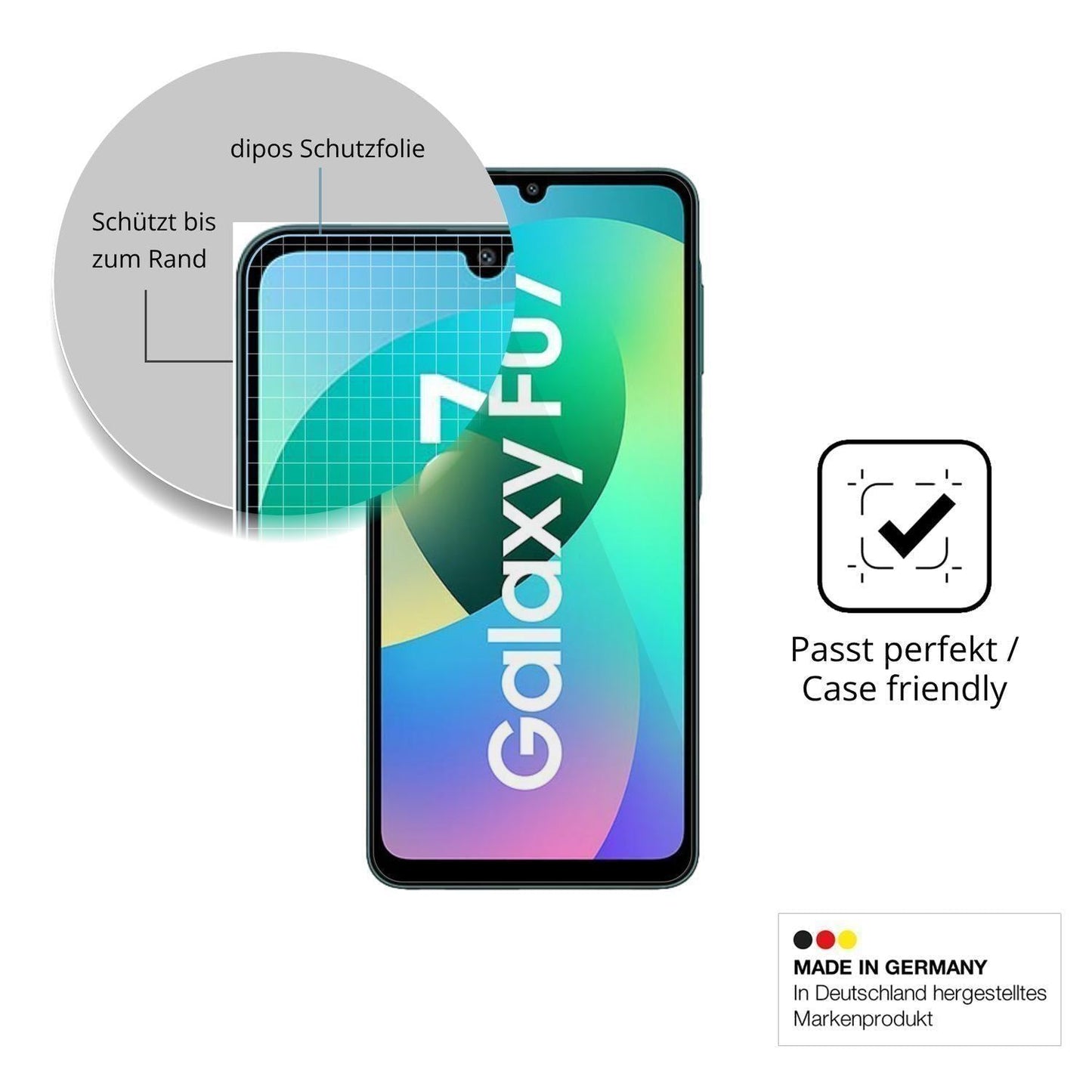 2x 9H Schutzfolie für Samsung Galaxy F07 Panzerfol (6)
