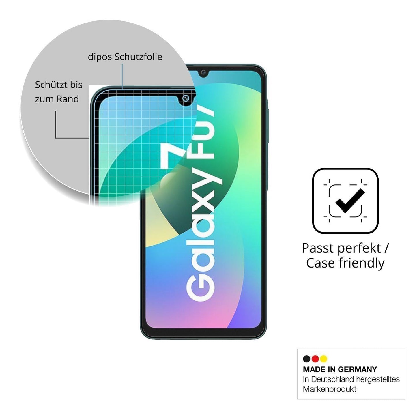 2x 9H Schutzfolie matt für Samsung Galaxy F07 Panz (6)