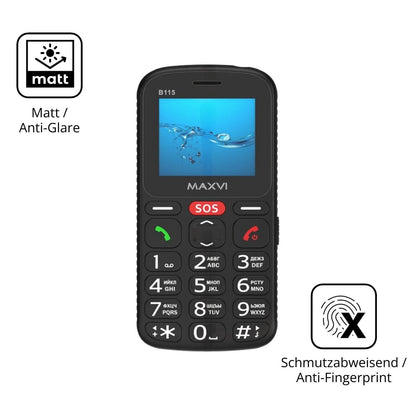 4x Schutzfolie matt für Maxvi B115 Display-Schutzf (5)