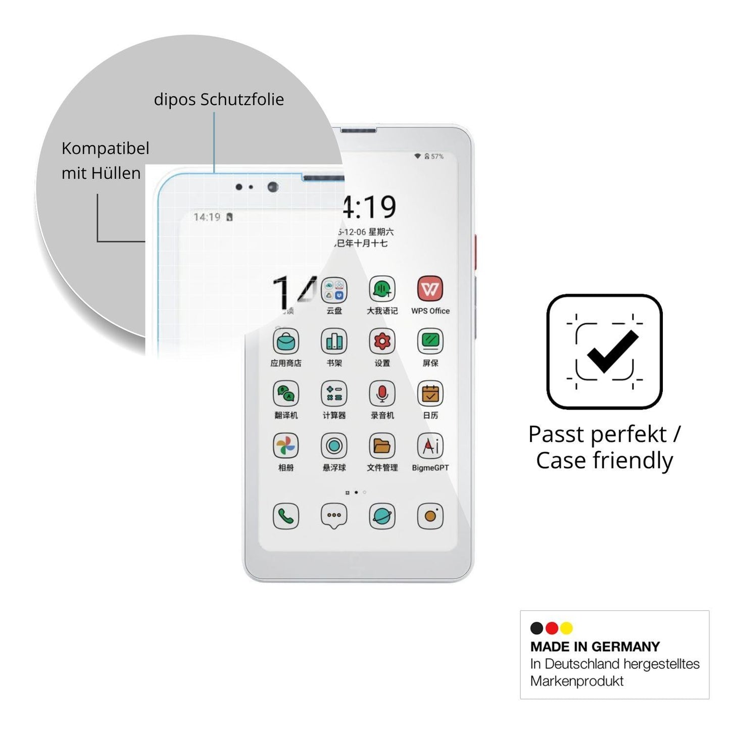 4x Schutzfolie klar für Bigme HiBreak Plus Display (6)
