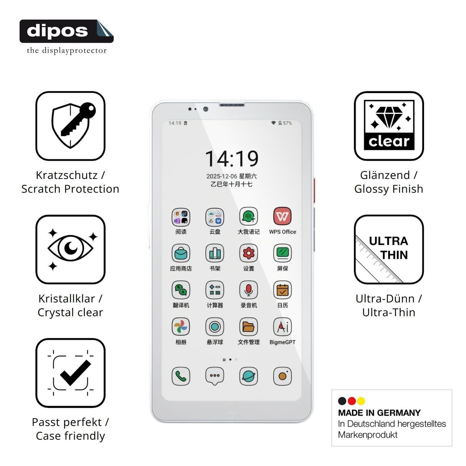 4x Schutzfolie klar für Bigme HiBreak Plus Display (7)