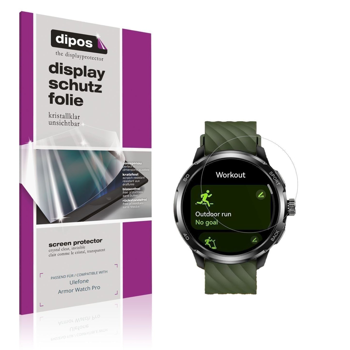 6x Schutzfolie klar für Ulefone Armor Watch Pro Di (1)