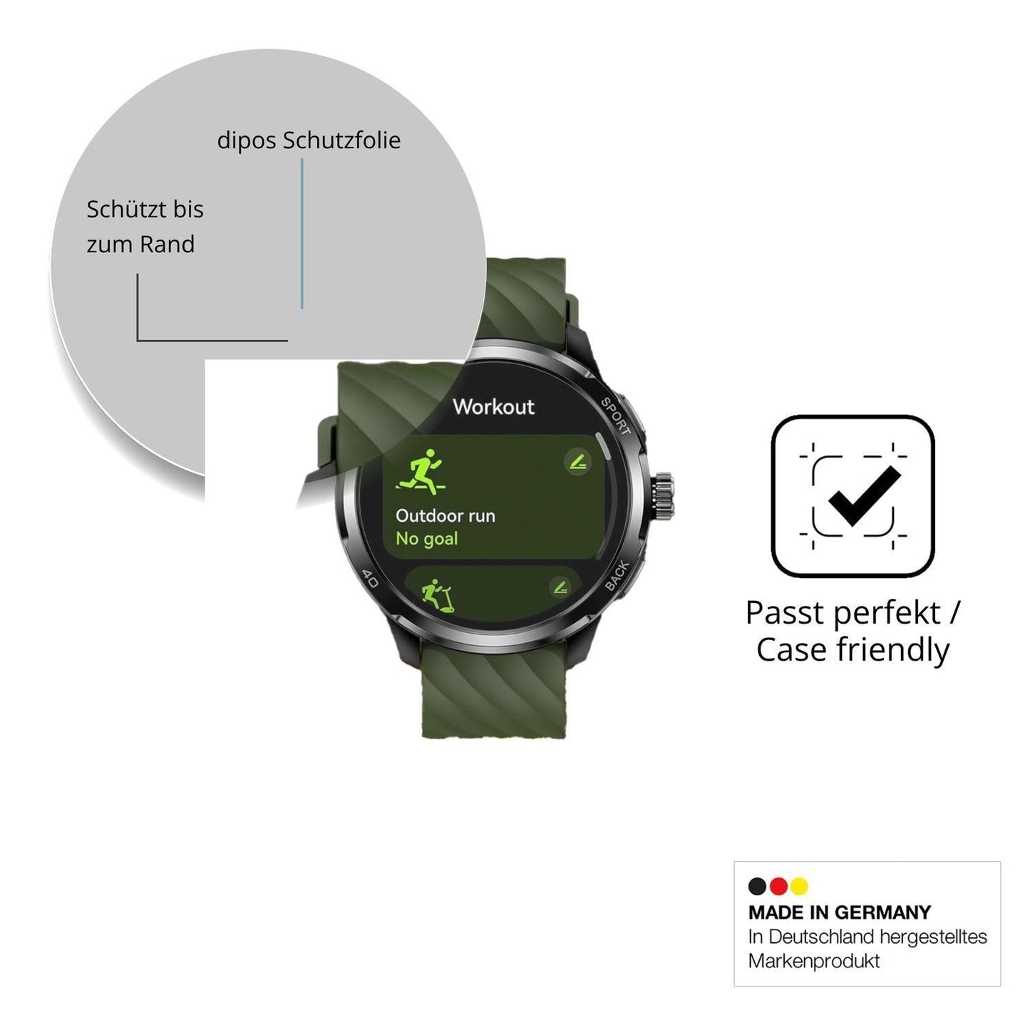 2x 9H Schutzfolie matt für Ulefone Armor Watch Pro (1)