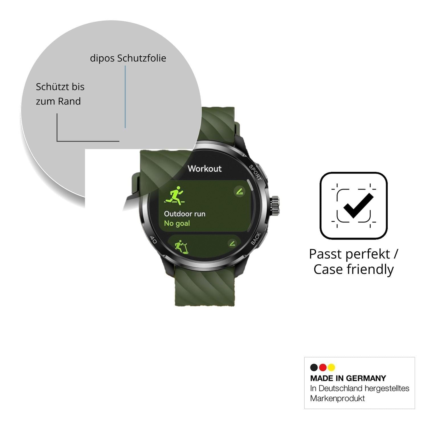 2x 9H Schutzfolie matt für Ulefone Armor Watch Pro (1)