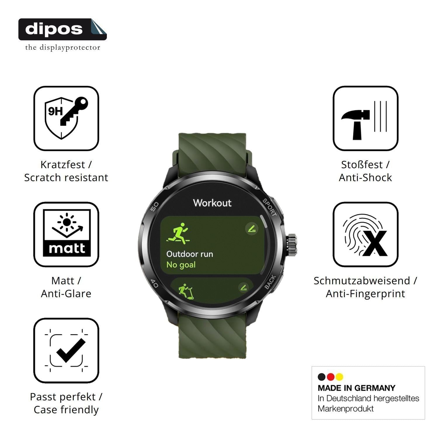 2x 9H Schutzfolie matt für Ulefone Armor Watch Pro (7)