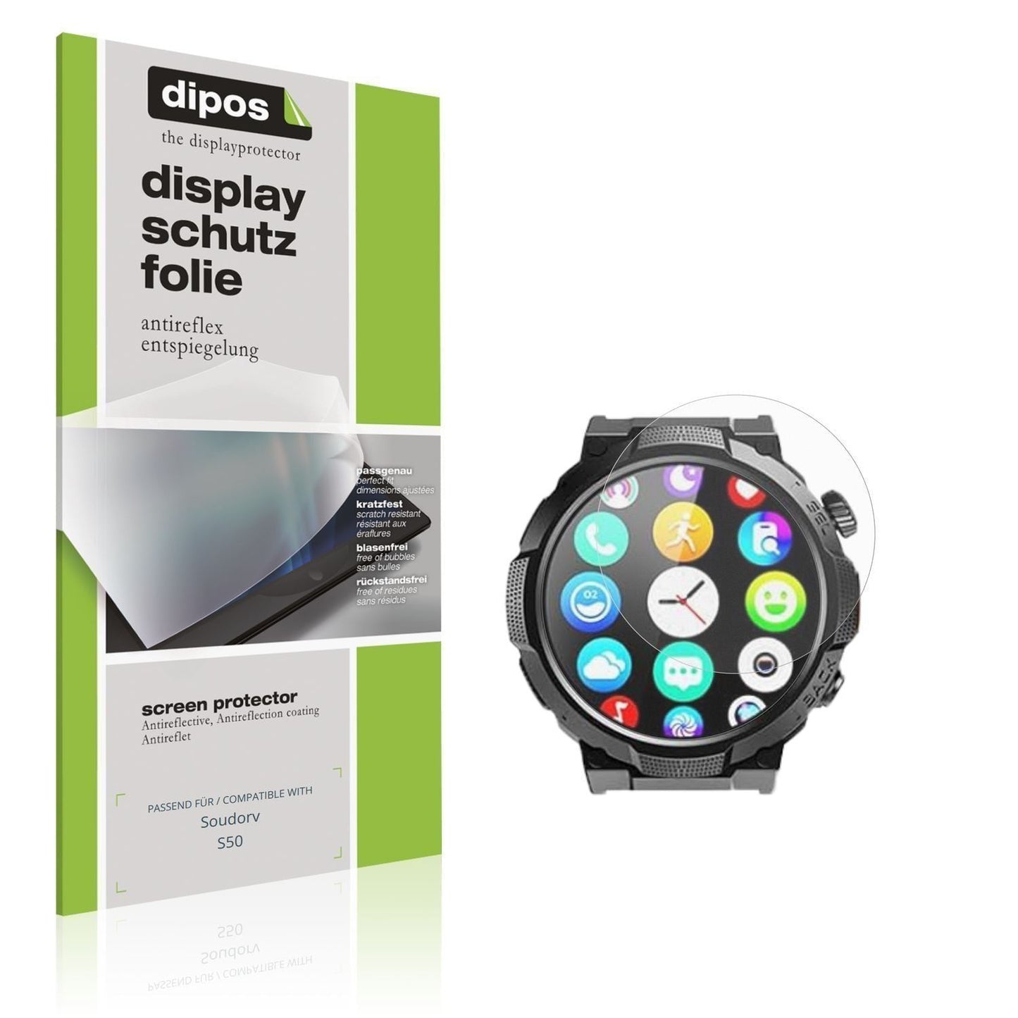 6x Schutzfolie matt für Soudorv S50 Display-Schutz (1)