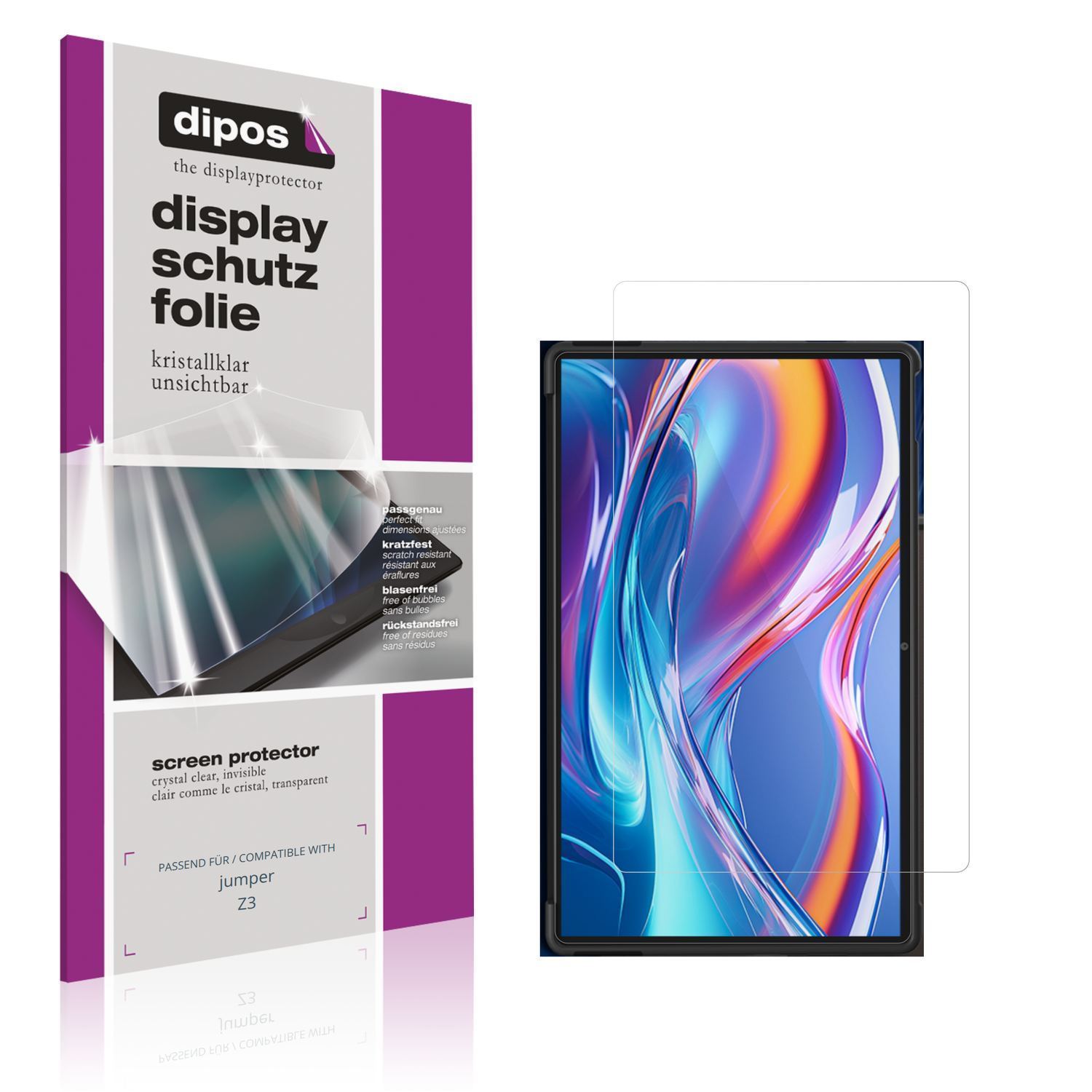 2x Schutzfolie klar für jumper Z3 Display-Schutzfo (1)