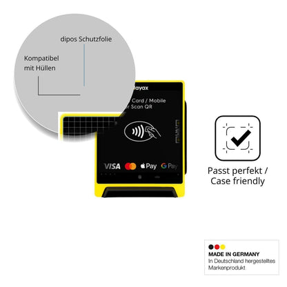 2x Schutzfolie klar für Nayax VPOS Media 4 Display (6)
