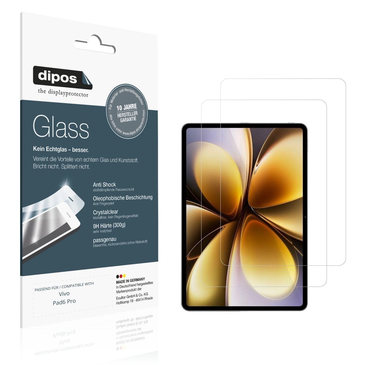 2x 9H Schutzfolie für Vivo Pad6 Pro Panzerfolie (1)