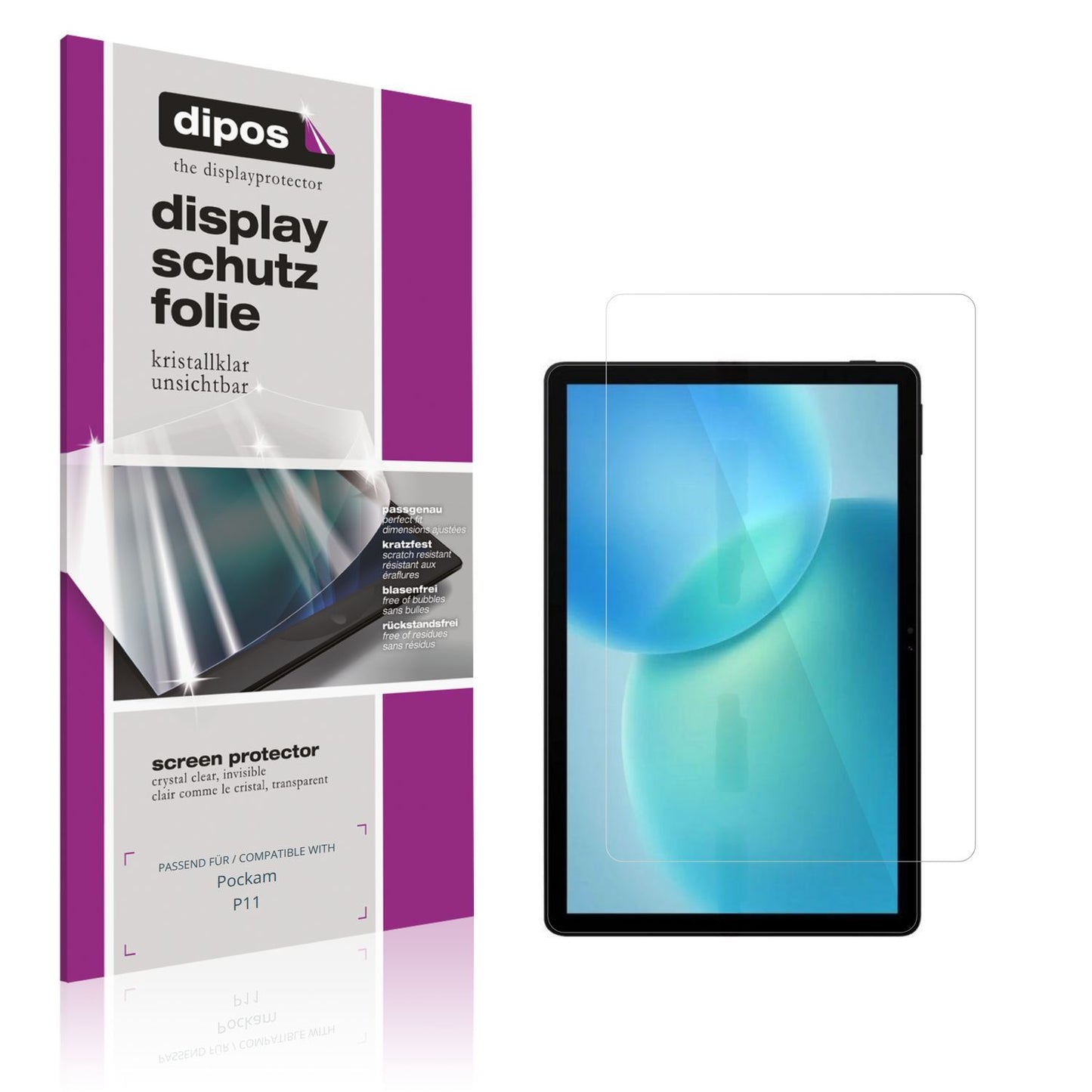 2x Schutzfolie klar für Pockam P11 Display-Schutzf (1)
