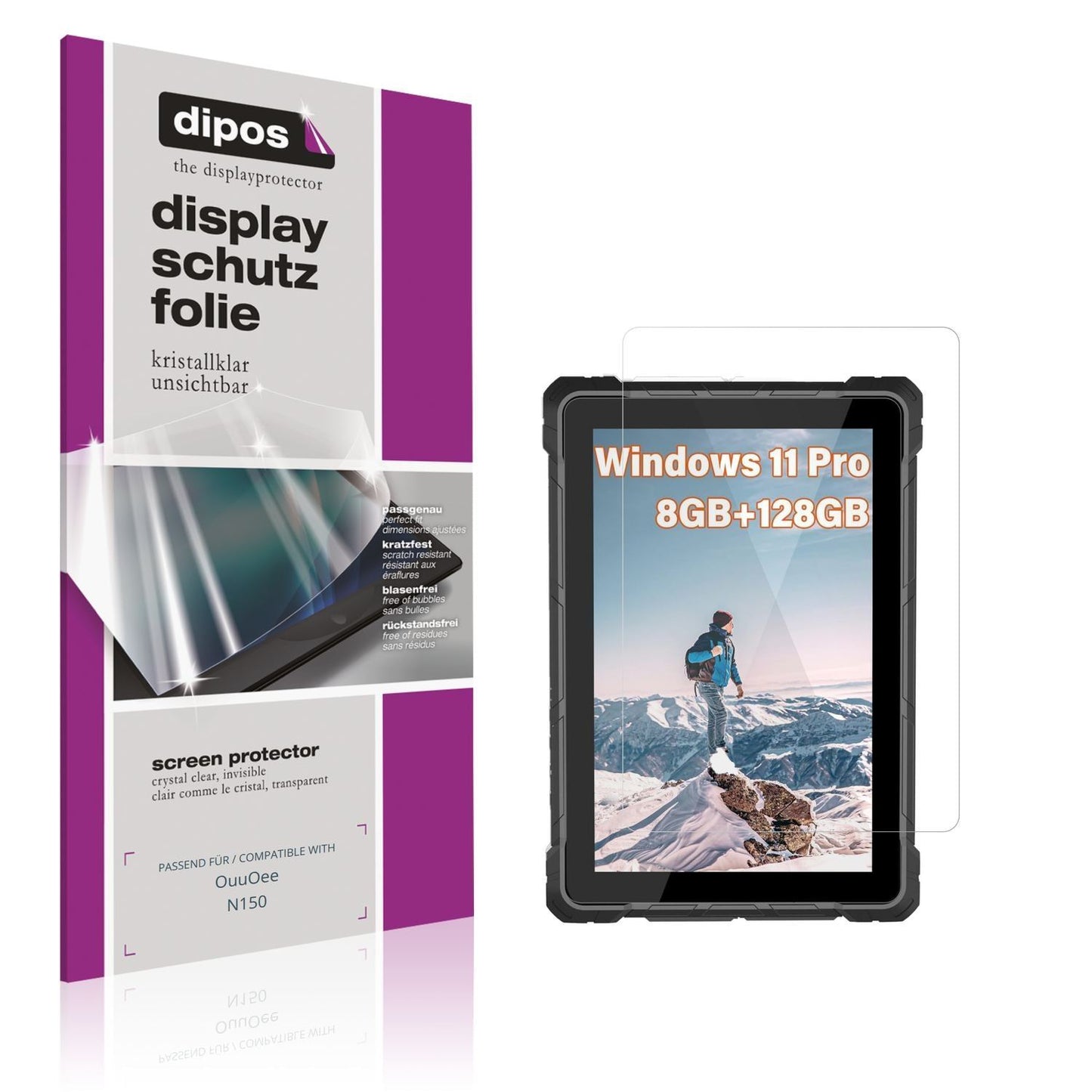 2x Schutzfolie klar für OuuOee N150 Display-Schutz (1)