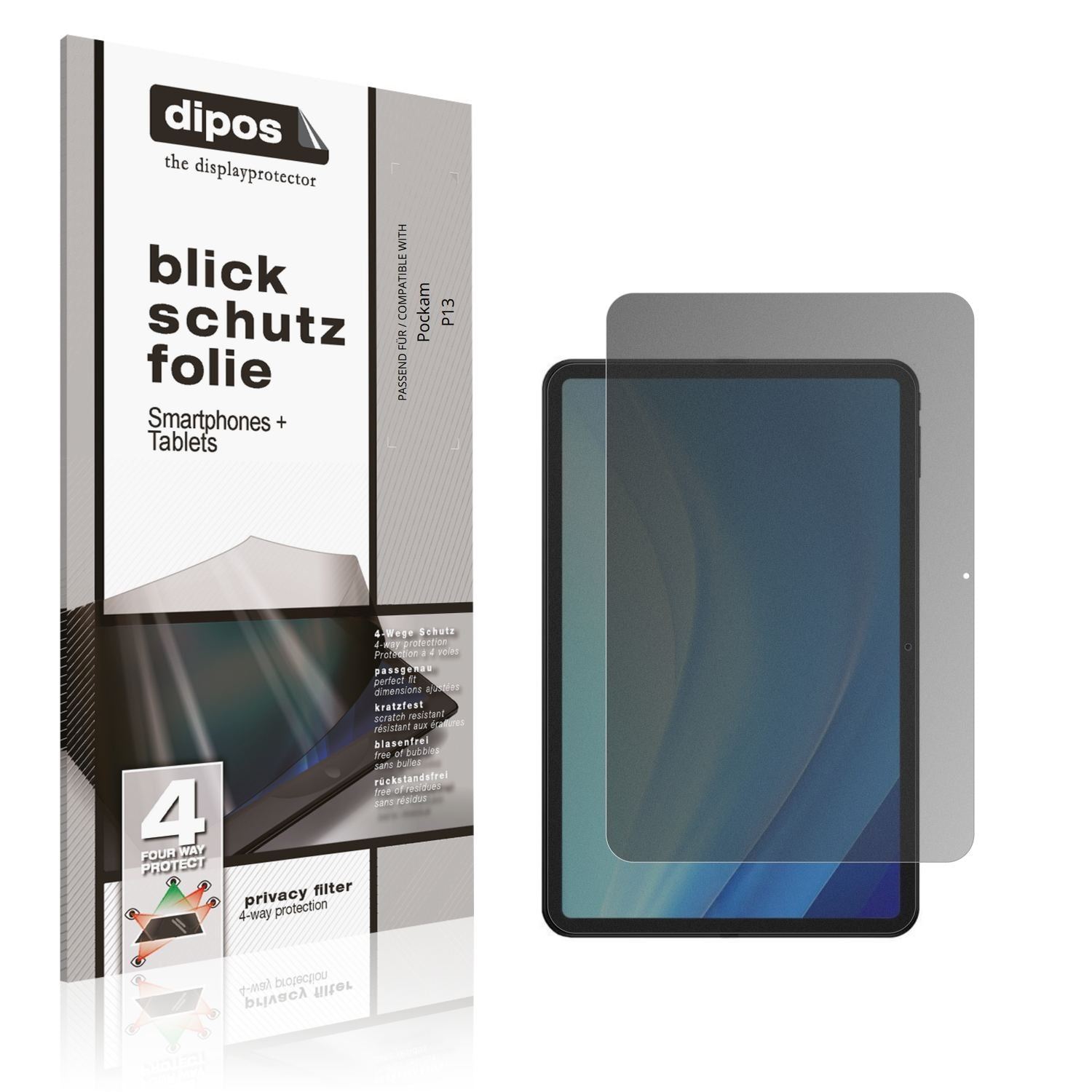 Blickschutzfolie für Pockam P13 matt Schutzfolie P (1)