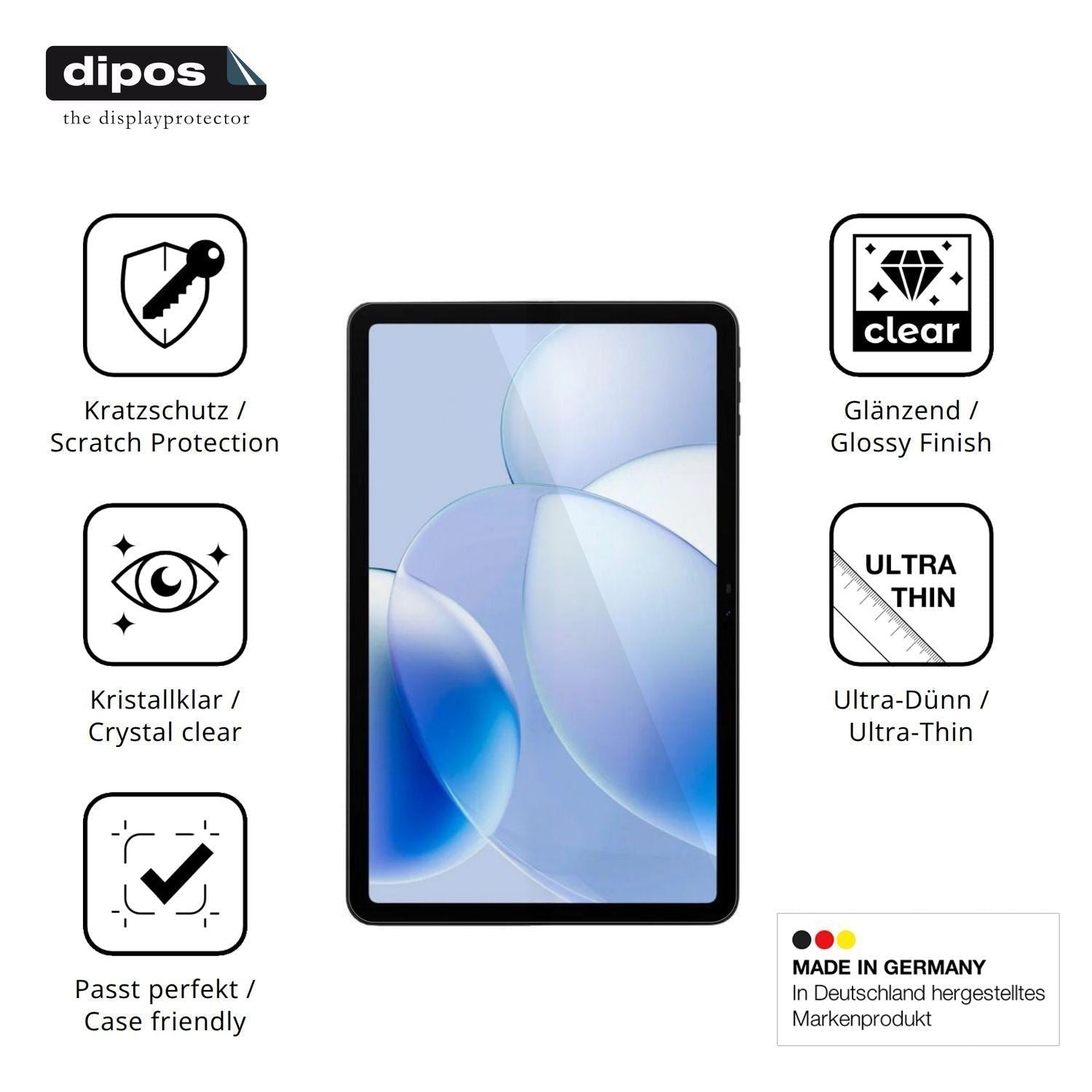 2x Schutzfolie klar für Pockam P12 Display-Schutzf (7)