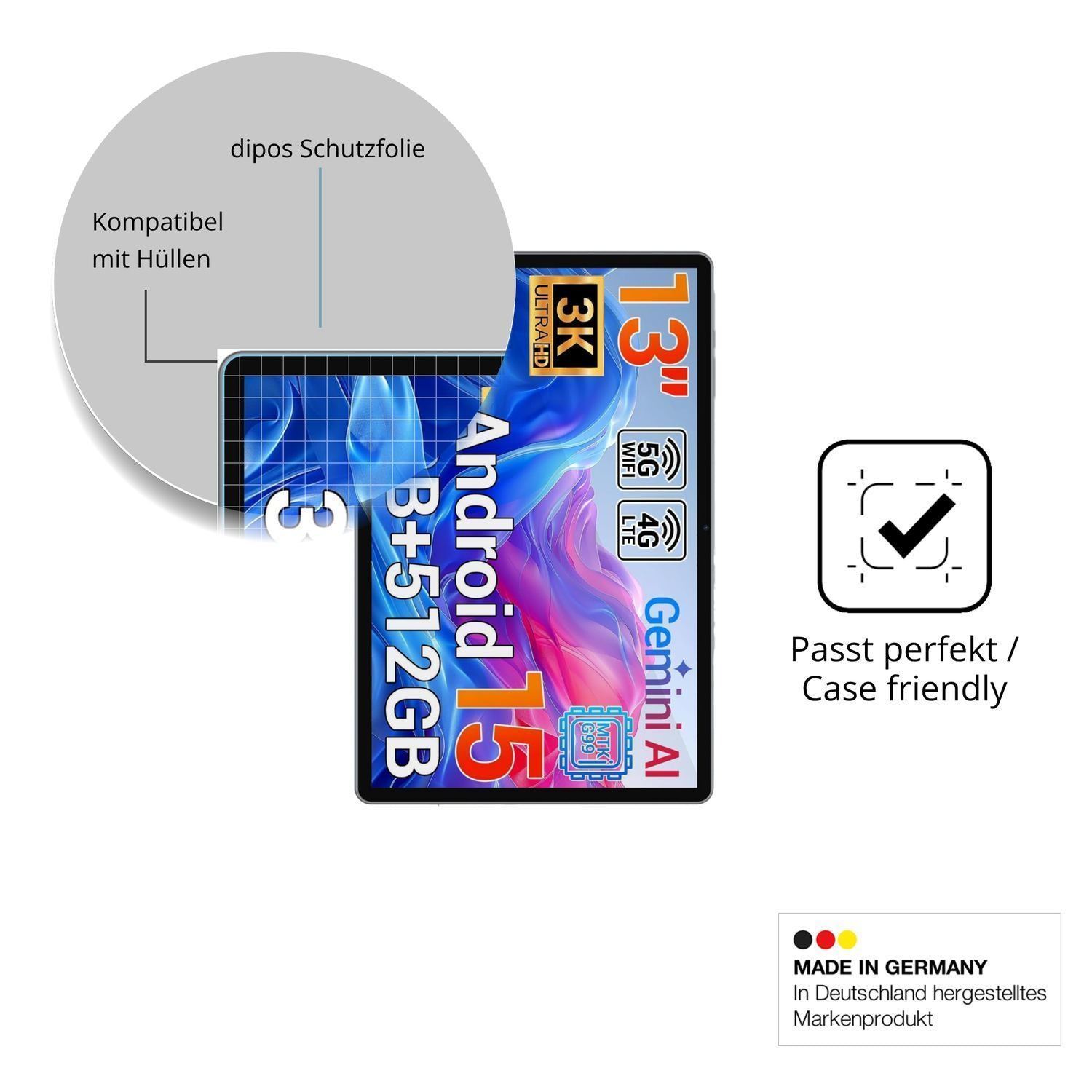 2x Schutzfolie klar für LORDWIT L30 Display-Schutz (6)