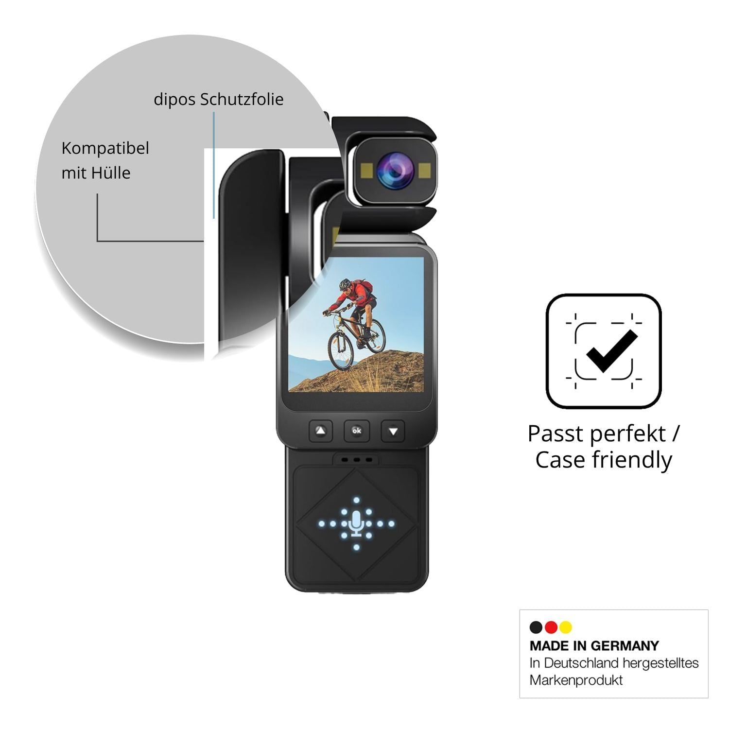 4x Schutzfolie matt für BETTERMO 1 Action Cam Disp (6)