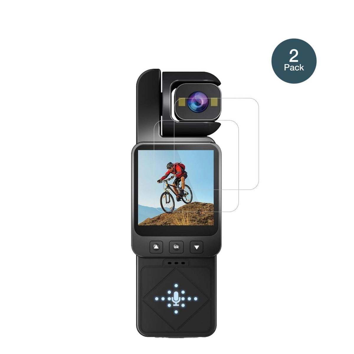 2x 9H Schutzfolie für BETTERMO 1 Action Cam Panzer (2)
