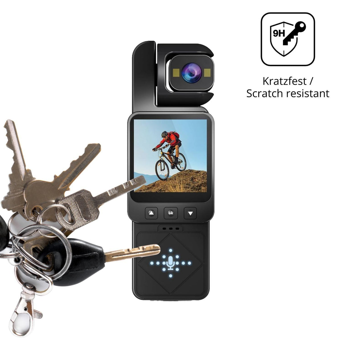 2x 9H Schutzfolie für BETTERMO 1 Action Cam Panzer (3)